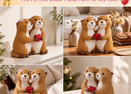 SUTIMAS Otter Valentines Day, for Girlfriend, Couple Figurine