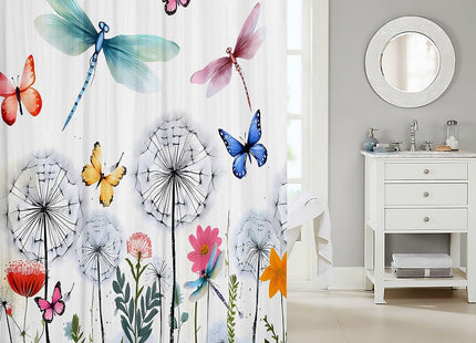 Feelyou Dragonfly Shower Curtain for Kids Teens Bathroom