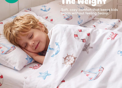 Ocharo Full Size Bed Sheet Set for Kids,Sailboat Anchor Pattern,Blue White