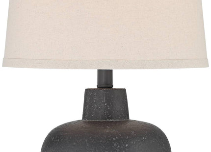 Romeo 23 1/2" High Table Lamps Set of 2 Stone Gray Jar Coastal Modern