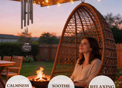 LIRAVENO Daughter Gifts Wind Chimes - Metal Hummingbird Windchimes
