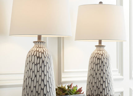 Philip 28 1/4" Tall Table Lamps Set of 2 Gray Wash Cottage Coastal Modern