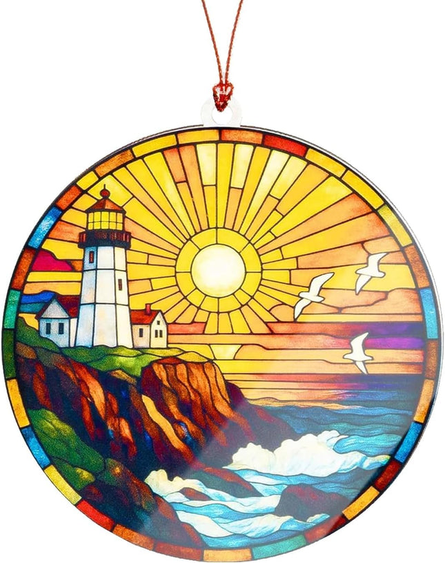 Lighthouse Ornaments for Christmas Tree, Christmas Ornaments 2026, Acrylic Lighthouse Decor for Office, Room, Home, Holiday Present Ideas, Ideas for Men and Women