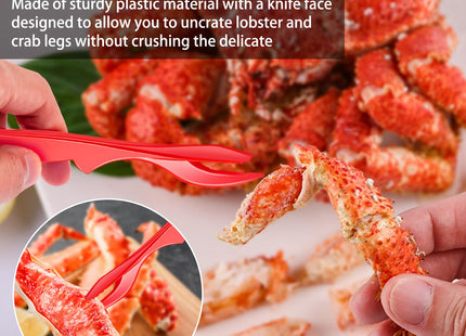 suoundey Seafood Cracker Tool Set With Lobster Sheller Stainless Steel Crab Crackers Crab Leg Fork Seafood Scissors And Storage Bag, Crab Leg Pick Utensils Set Crab Eating Tools (9Pcs)
