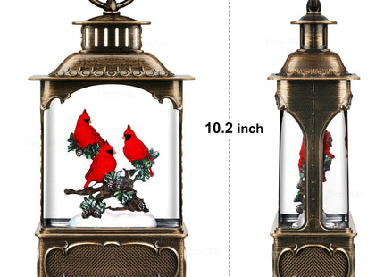 DenicMic Cardinal Snow Globe Lantern Christmas Decorations Indoor