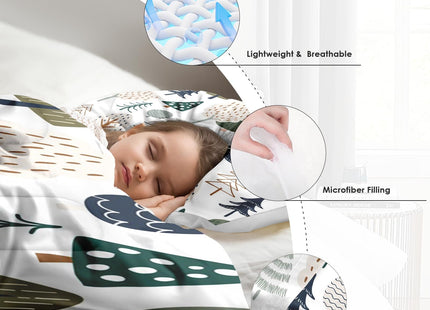 Pamnest Twin Comforter Set, 2 Pieces Woodland Tree Bedding, All Season