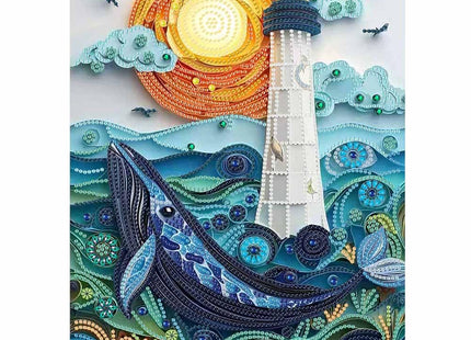 ZQEATRY Moon Lighthouse Special Shape Diamond Art Kits for Adults Beginners,DIY Sea Dolphin Crystal Rhinestones Diamond Painting Kit for Adults,5D Diamond Art Painting for Home Wall Decor 12 X 16inch