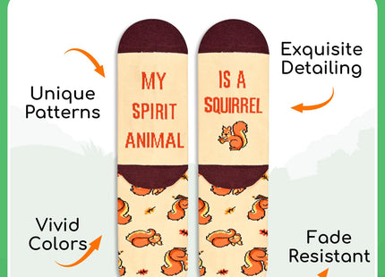 HAPPYPOP Squirrel Gifts for Women Men - Funny Squirrel Socks & Decor