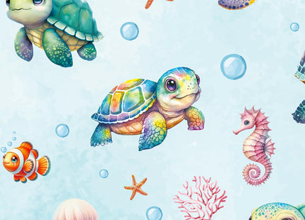 CANDY CHEF Sea Turtle Tablecloth 3 Pcs Ocean Turtle Birthday Party Supplies Plastic Disposable Turtle Theme Table Covers for Under The Sea Party Baby Shower Decorations