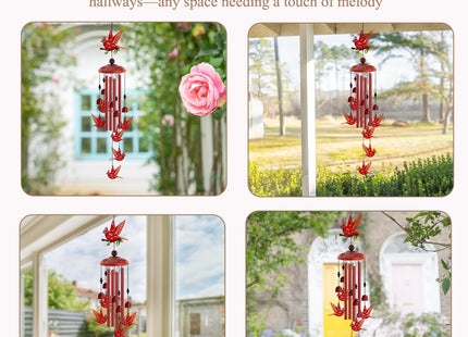 Cardinal Wind Chimes for Outside, 35" Cardinal Gifts for Women