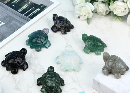 Hguxmcu Crystal Turtle Travel Gifts for Women, 2.1" Hand Carved Sea Turtle