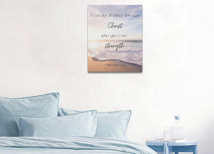 Tijuboni Coastal Christian Bible Verse Wall Art 16"x20"
