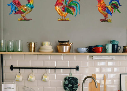 Rooster Metal Wall Art Kitchen Chicken Decor Room Bedroom Farmhouse Cabin