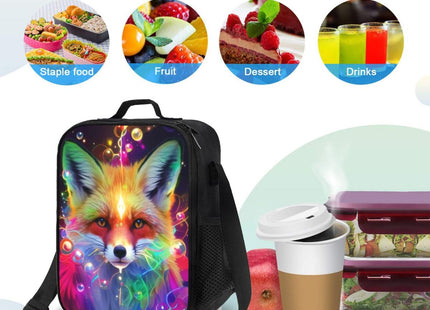 Insulated Lunch Bag Fox Lunch Box Funny Cute Lunchbox Bento Tote Kit