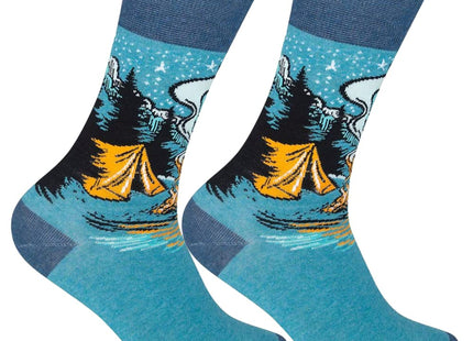 FUNATIC Campfire Great Outdoors Nature Design Dress Socks for Men Women