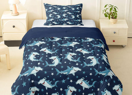 Erosebridal Dolphin Comforter Set, Ocean Themed Bedding Sets, Abstract Dolphin Silhouette Down Comforter