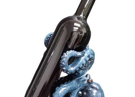 ICE Armor Octopus Decorative Wine Bottle Holder, Wine Rest Statue, Home Decor Wine Rack Display Centerpiece for Tabletops and Counters, Wine Lovers Gift