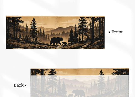 XBFCDN Rustic Forest Bear Family Window Valance