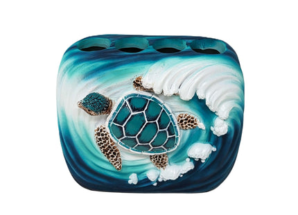 BestGiftEver Nautical Sea Turtle Wave Toothbrush Holder