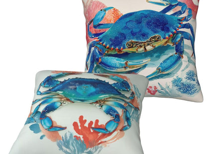 Czvixsa Coastal Crab Throw Pillow Covers 2pcs Soft Cushion Cases Holiday Farmhouse Home Decor for Sofa Bed Couch Porch 18x18 Inch