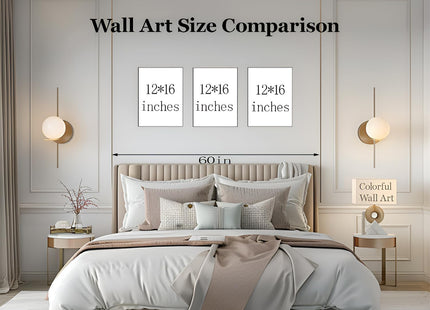 Djmwtb Coastal Cowgirl Wall Art Western Canvas Art Prints Set of 3, 12x16in