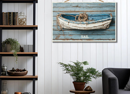 Personalized Coastal Boat Wall Decor, Nautical Wooden Plaque for Home