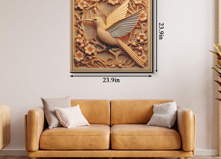 Hummingbird Puzzles for Adults 1000 Pieces, Bird Flowers Art Jigsaw Puzzles, Impossible Birds Autostereoscopy Animal Puzzle as Hummingbird Home Decor