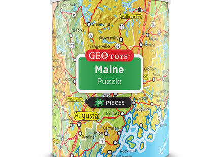 Maine 13"x10" Mini State Puzzle, 100 Pieces Puzzles for Kids and Adults