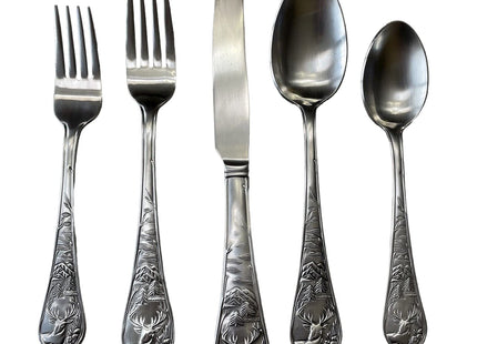 Cambridge Deer Satin 20 Piece Flatware Set