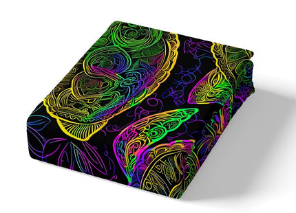 Feelyou Sea Turtle Sheet Set Ocean Animal Bed Sheet Trippy Bohemia Bedding 1 Flat Sheet & 1 Fitted Sheet with 2 Pillowcases (Full)