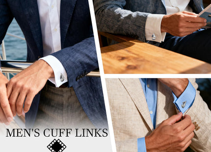HAWSON Sailboat Cufflinks for Men, Yacht Boat Nautical Sailing Gifts for Sailor Captain Husband Dad Tall Ships Festival
