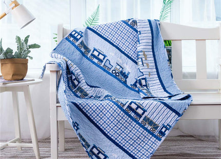 ABREEZE Sailboat Baby Bedding Coverlet Quilt Bedspread Throw Blanket for Kids 55" X 75"
