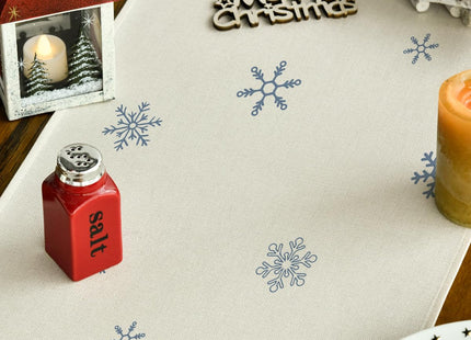Artoid Mode Blue Snowman Winter Table Runner Home Party Decor 13x36 Inch