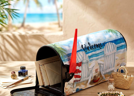 Tiamon Beach Chair Magnetic Mailbox Cover 18x21 Inch Summer Nautical