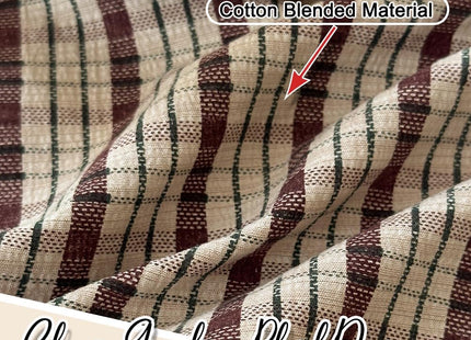 NSNLGSGC Mocha Plaid Gingham Tablecloth Rectangle 52"x70"