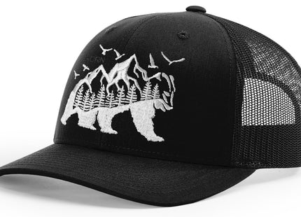 HORN GEAR Trucker Hat - Bear Hat Edition (Black/Black)