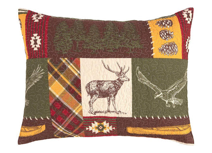 C&F Home Keaton Forest Lodge Cabin Woods Bear Elk Moose King 3 Piece Quilt Set 100% Cotton Lightweight Machine Washable Reversible Bedspread Coverlet King 3 Piece Set Green