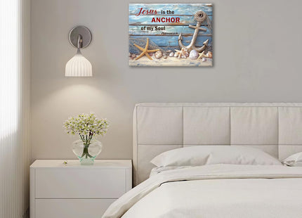 Trulave Nautical Anchor Wall Art Ocean Starfish Shell Pictures Decor 16x12