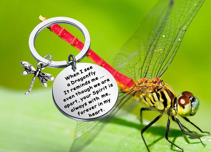 PENQI Dragonfly Memorial Gift - Dragonfly Keychain Reminder of Loved One