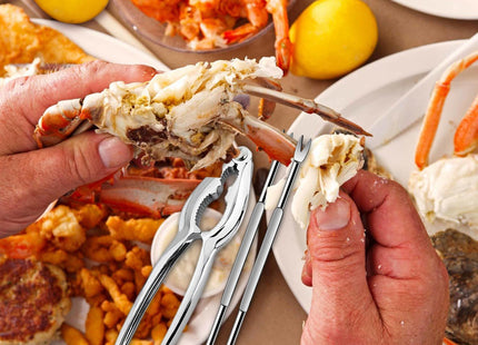 8 Pcs Crab Lobster Crackers and Picks Set, Crab Leg Cracker Tools, Seafood Crackers & Nut Cracker Set, Crab Eating Tool for Boil Supplies