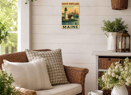 South Portland Maine Lighthouse Vintage Metal Signs 8 X 12 Inch