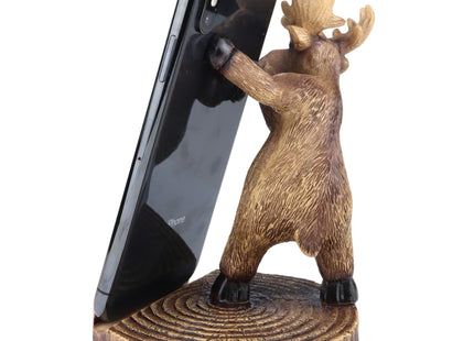 Needzo Moose Phone Holder, Funny Figurine Cellphone Stand for Office Desks, Fits All Smartphones, 5 Inches