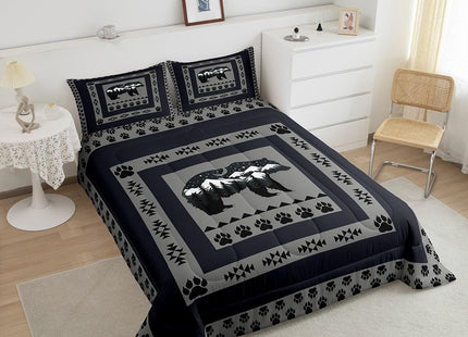 Feelyou Western Rustic Bear Comforter Set Twin for Kids Boys Girls Bedding