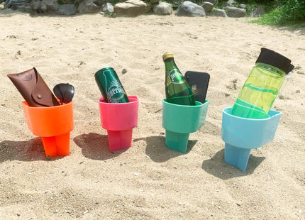Home Queen Beach Cup Holder, Keep Drinks Stable and Out of Sand, 4 Pack