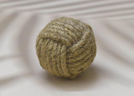 ARTISNO Jute Rope Knobs for Cabinets - Set of 6 Decorative Nautical Twisted Jute Rope Round Knobs Handmade Kitchen Cabinet Drawer Knobs | Nautical Wardrobe and Dresser Pulls (6 x 3.8 cm)