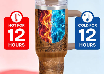 34HD Fishing Love You More 40 oz Tumbler with Handle, Romantic Gift