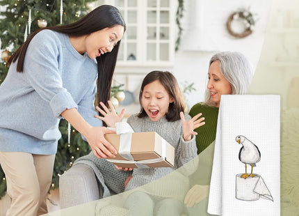 YTRGI Seagull Hand Towels, Seagulls Gifts for Women Bird Lovers, Seagull Decor, Funny Kitchen Towels for Bathroom, Coastal Nautical Sea Gull Decorative Dish Tea Towels for Kitchen, 16x24 in