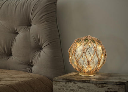 SAILINGSTORY Glass Fishing Float Ball Night Light Nautical Lamp 6"