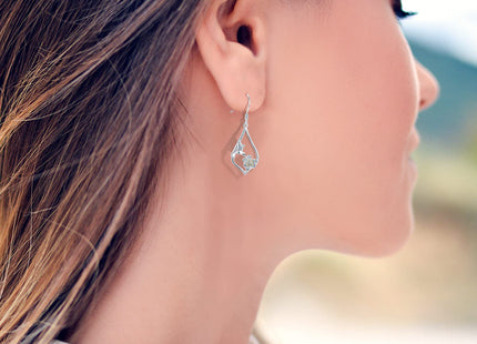 Hummingbird Earrings Sterling Silver Lotus Flower Hummingbird Dangle Drop Earrings Jewelry Gifts for Women Birthday