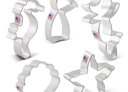 Ann Clark Mermaid Cookie Cutter Set of 5, Made in the USA